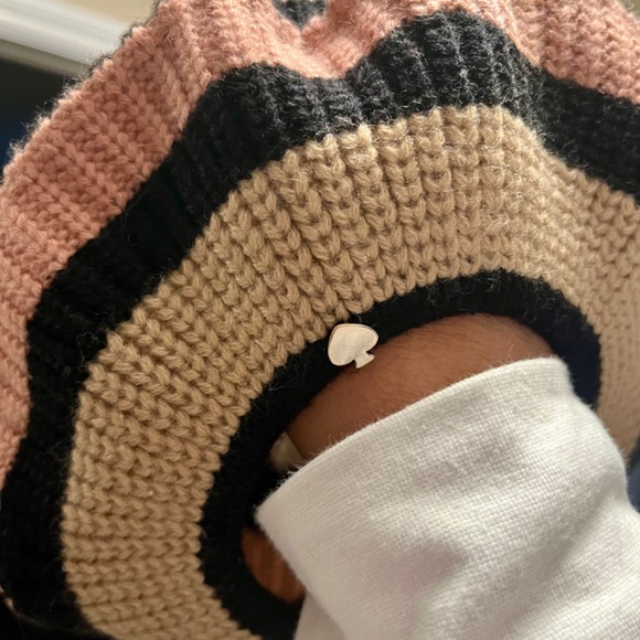 Kate Spade ♠️ New York Womens Wide Stripe Beret - Picture 3 of 4